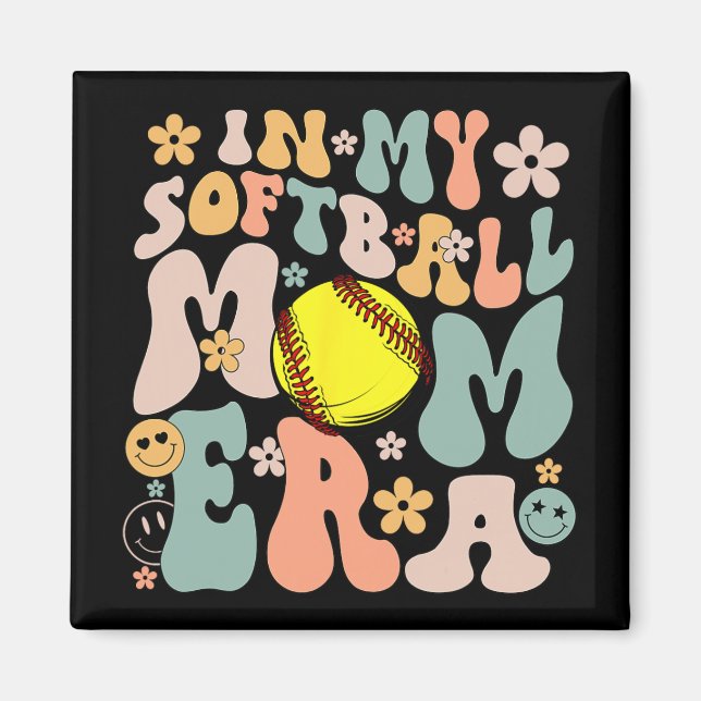 Aimant My Softball Mom Era Mom Super Life Jour Vidéos (Devant)