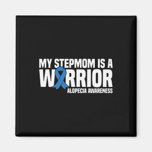 Aimant My StepMom est un guerrier Blue Ribbon Alopecia Aw