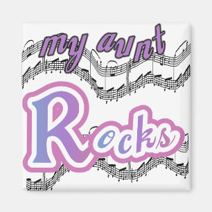 Aimant My Tunt Rocks Tshirts et cadeaux