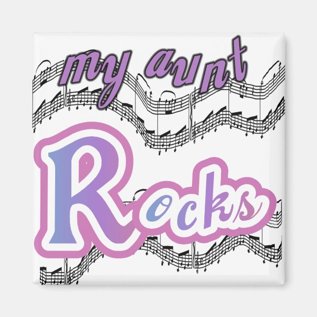 Aimant My Tunt Rocks Tshirts et cadeaux (Devant)