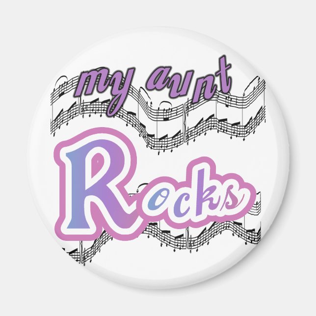 Aimant My Tunt Rocks Tshirts et cadeaux (Devant)