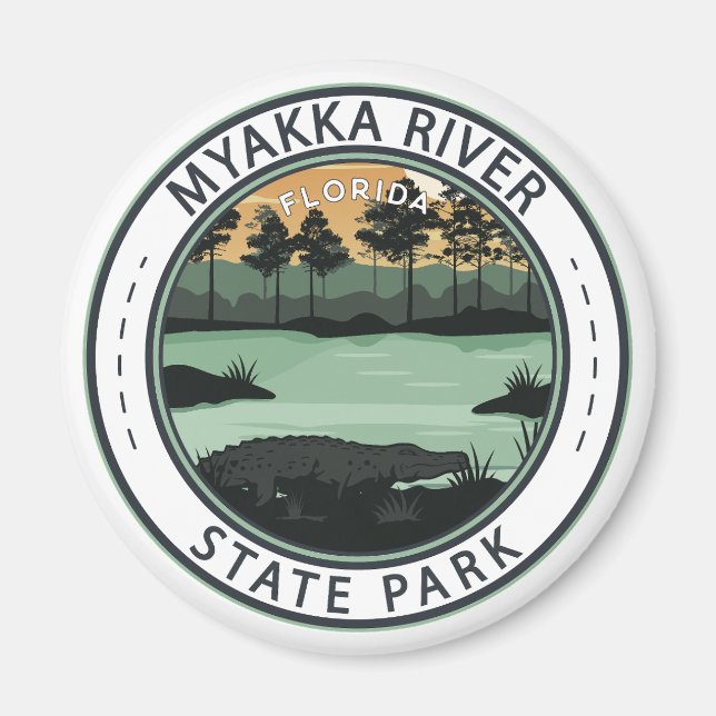 Aimant Myakka River State Park Floride Badge (Devant)
