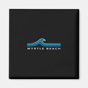 Aimant Myrtle Beach Caroline du Sud Vagues Hommes Femmes 