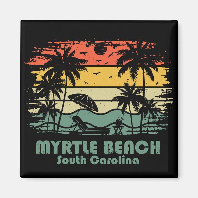Aimant Myrtle Beach Caroline du Sud vintage (Devant)