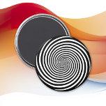 Aimant Mystère magnétique Hypnose Spirale<br><div class="desc">Ajoutez une touche de plaisir hypnotique à votre réfrigérateur ou à votre casier grâce à cet aimant audacieux doté d'un design moderne en spirale noir et blanc. Que vous soyez un fan de magie, de psychédélique ou simplement un amateur d’illusions optiques uniques, cet aimant est l’accessoire parfait pour attirer l’oeil....</div>