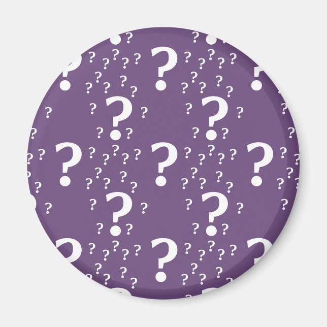 Aimant Mystère question marque énigme puzzle violet (Devant)