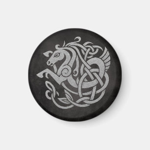 Aimant Mythique Viking Horse - Norse Knotwork Symbole de 