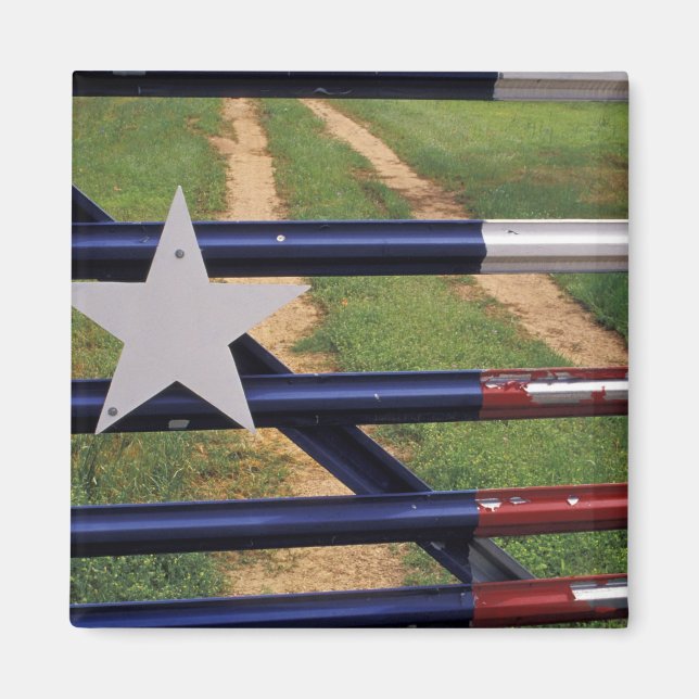 Aimant N.A., États-Unis, Texas, lac Buchanan, drapeau du  (Devant)