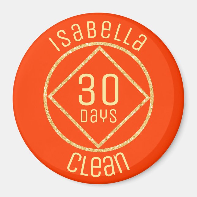 Aimant NA Narcotiques personnalisées Anonyme 30 jours pro (Devant)