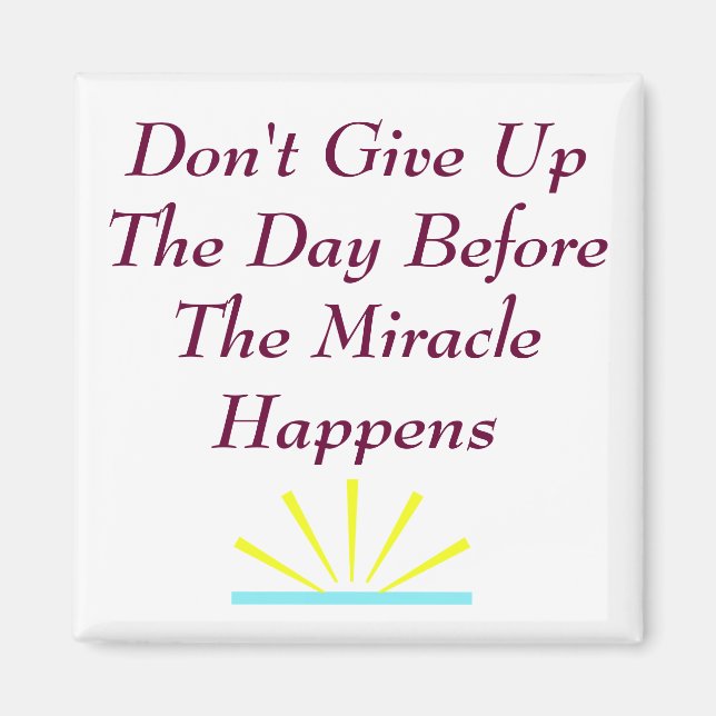 Aimant N'abandonnez pas le Carré d'aimant (Devant)