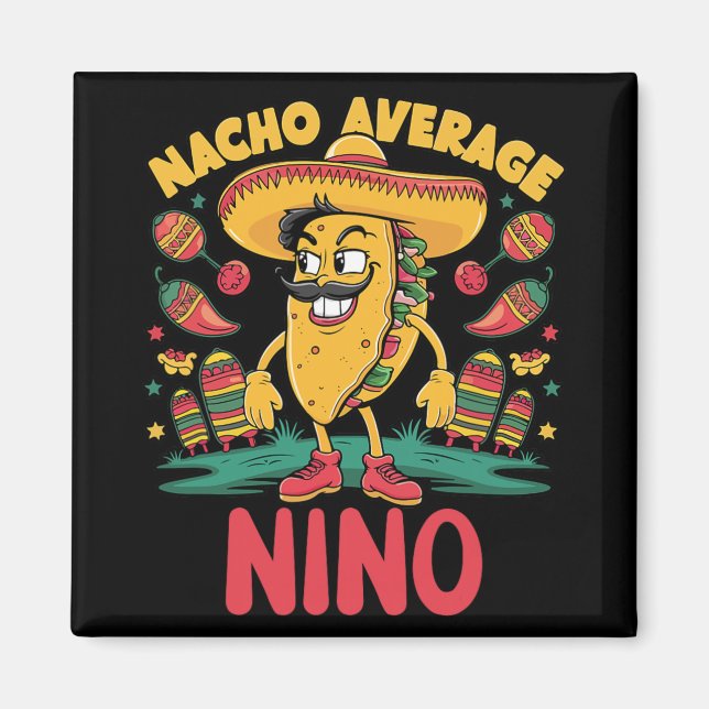 Aimant Nacho Average Nino Mexicain Correspondant Cinco De (Devant)