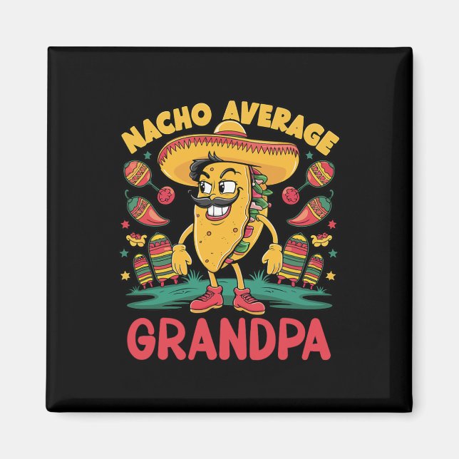 Aimant Nacho Grand-père moyen Mexicain correspondant Cinc (Devant)