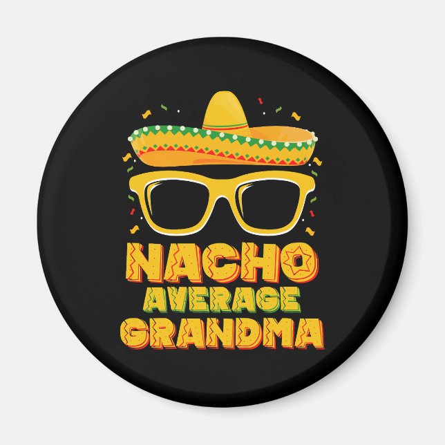 Aimant Nacho Moyenne Famille Grandma Cinco De Mayo (Devant)