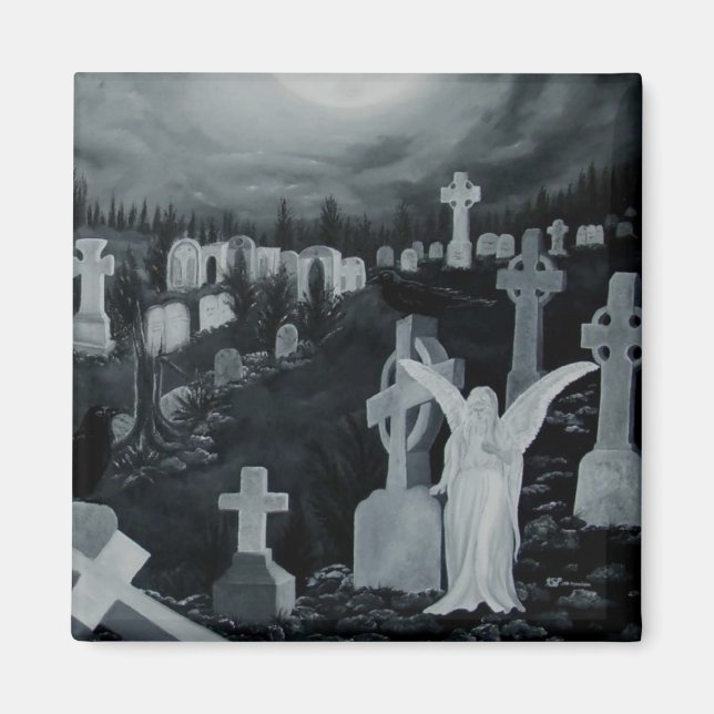 Aimant Nachts auf dem Friedhof - Engel (Devant)