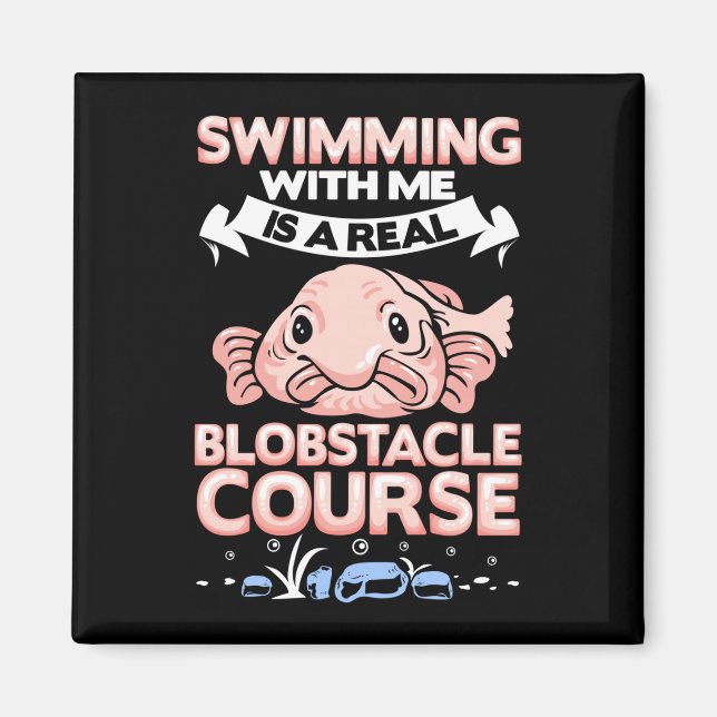 Aimant Nage masculine parcours blobstacle blobfish poisso (Devant)