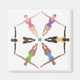 Aimant Nageurs synchronisés