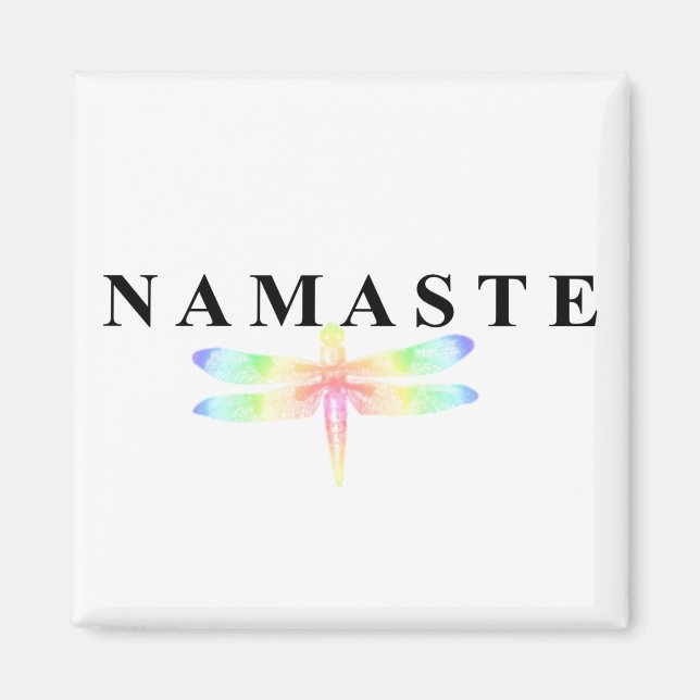 Aimant Namaste Dragonfly Carré (Devant)
