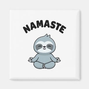 Aimant Namaste Drôle Mignon Paresseux Kawaii Yoga Paresse