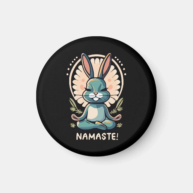 Aimant namaste lapin yoga lapin méditation (Devant)