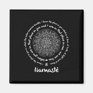 Aimant Namaste Nous sommes un méditation dictons mandala 
