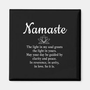 Aimant Namaste Pleine Conscience Et Fleur De Lotus Spirit