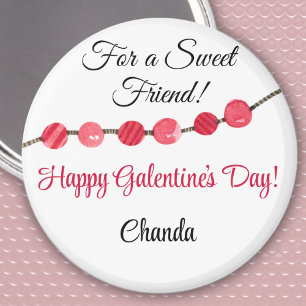 Aimant Name   Girly Happy Galentine's Day 2.25-in Round