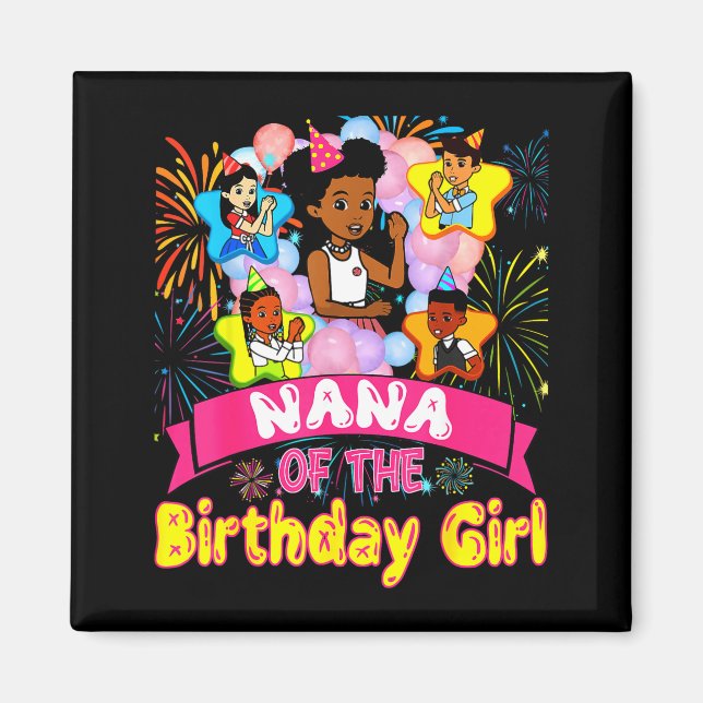 Aimant Nana de la fille d'anniversaire Gracie Poupées d'a (Devant)