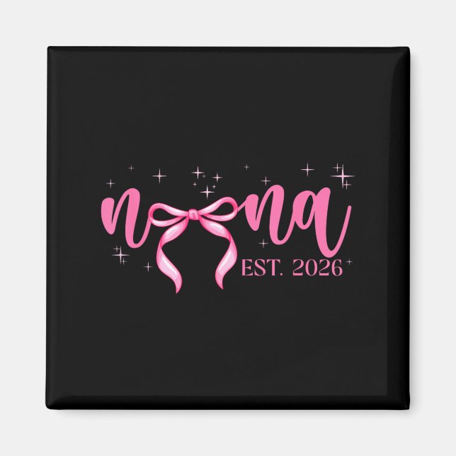Aimant Nana Est 2026 Annonce Bébé Maman Coquette Bow (Devant)