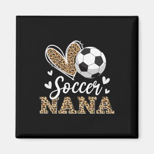 Aimant Nana footballeuse drôle léopard Nana joueur de foo