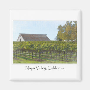 Aimant Napa Valley California Vineyard et Barn