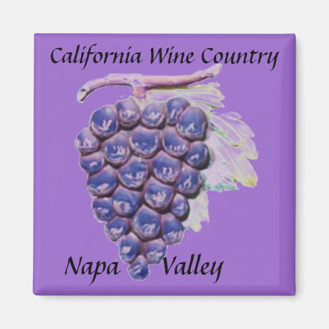Aimant Napa Valley, Californie Pays vinicole (Devant)