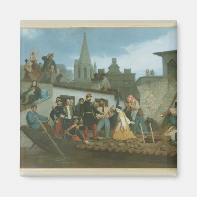 Aimant Napoléon III Visite des victimes des inondations (Devant)