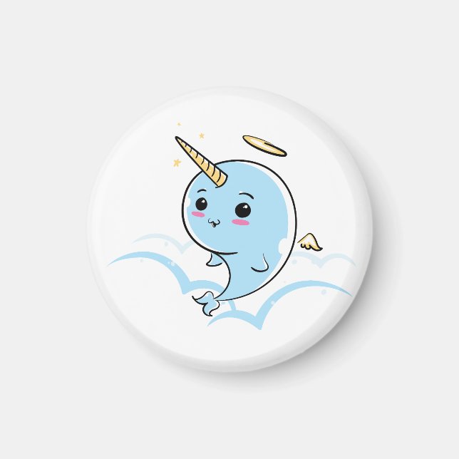 Aimant Narwhal Angel Cutie (Devant)