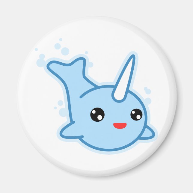 Aimant Narwhal Kawaii (Devant)