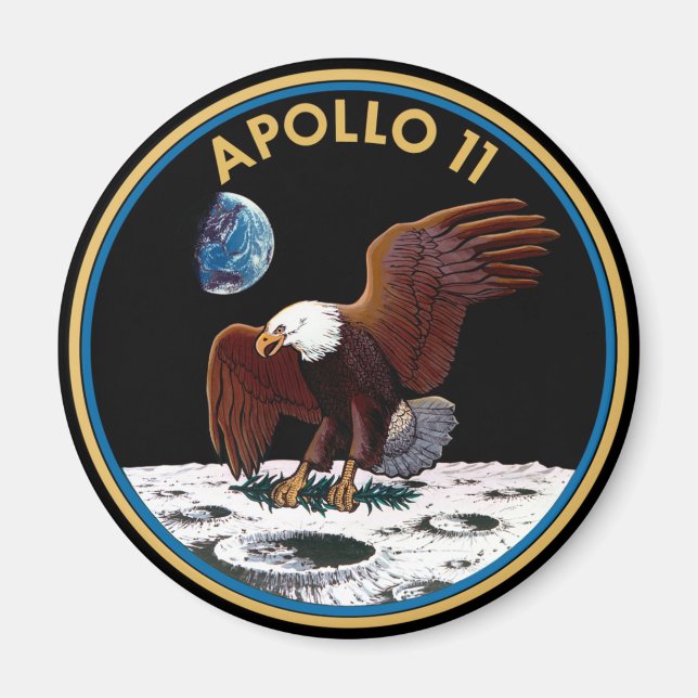 Aimant NASA Apollo 11 Atterrissage Lunaire Patch Insigne  (Devant)