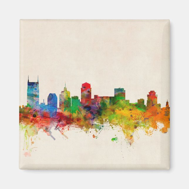 Aimant Nashville Tennessee Skyline Cityscape (Devant)