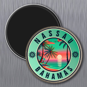 Aimant Nassau Bahamas Retro Seagull Souvenir 1950