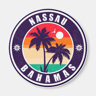 Aimant Nassau Palm Tree Bahamas Souvenirs Vintages 80s