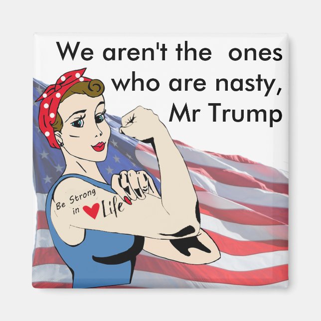 Aimant Nasty Woman Magnet, patriotique démocrate (Devant)