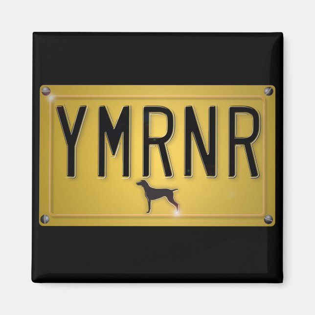 Aimant Nation Weimaraner : Plaque de licence YMRNR (Devant)