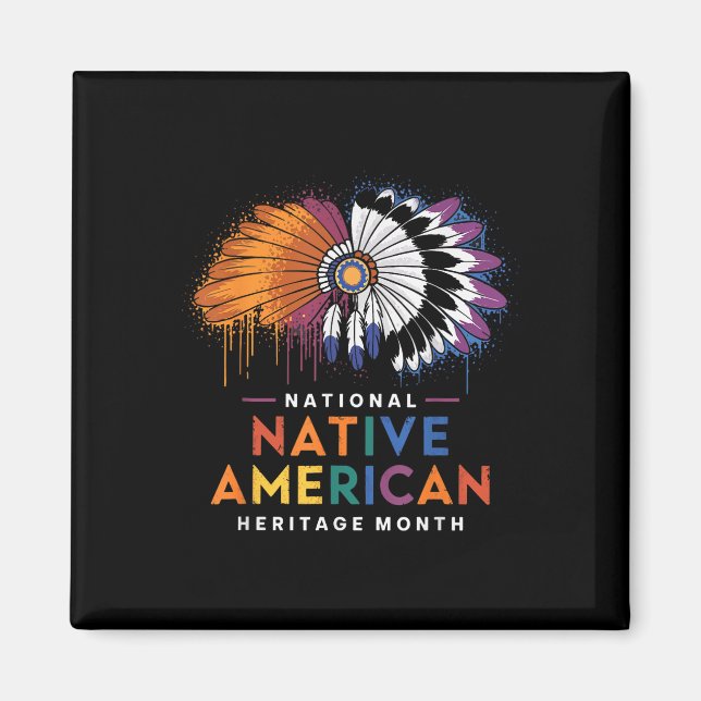Aimant National Native American Heritage Moth Heart (Devant)