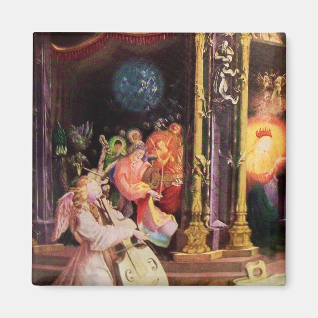 AIMANT NATIVITÉ AVEC ANGELS - MAGIE DE NOËL (Devant)