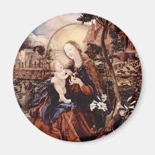 AIMANT NATIVITÉ AVEC DES LILLES BLANCHES - MAGIE DE NOËL