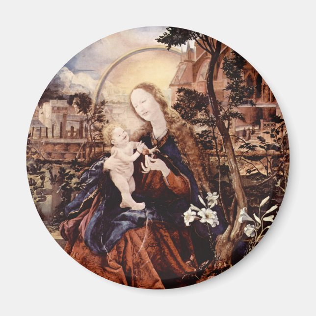 AIMANT NATIVITÉ AVEC DES LILLES BLANCHES - MAGIE DE NOËL (Devant)