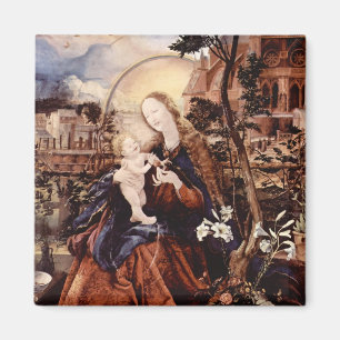 AIMANT NATIVITÉ AVEC DES LILLES BLANCHES - MAGIE DE NOËL