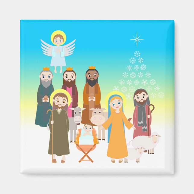 Aimant Nativity scene for children (Devant)