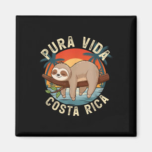 Aimant Nature du coucher de soleil tropical Sloth Costa R