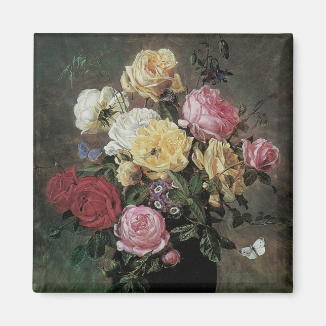 Aimant Nature morte avec des fleurs dans un vase par Olaf (Devant)