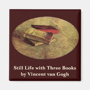 Aimant Nature morte avec trois livres par Vincent van Gog