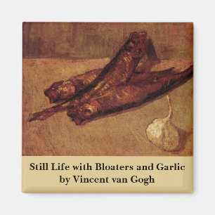 Aimant Nature morte Bloaters et ail par Vincent van Gogh